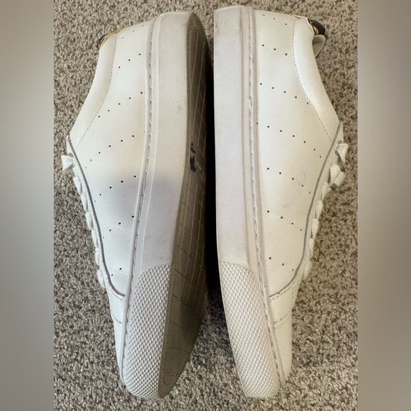 J. Crew White Saturday Sneakers w/ Snake Print Leather Detail Shoes - Picture 9 of 12